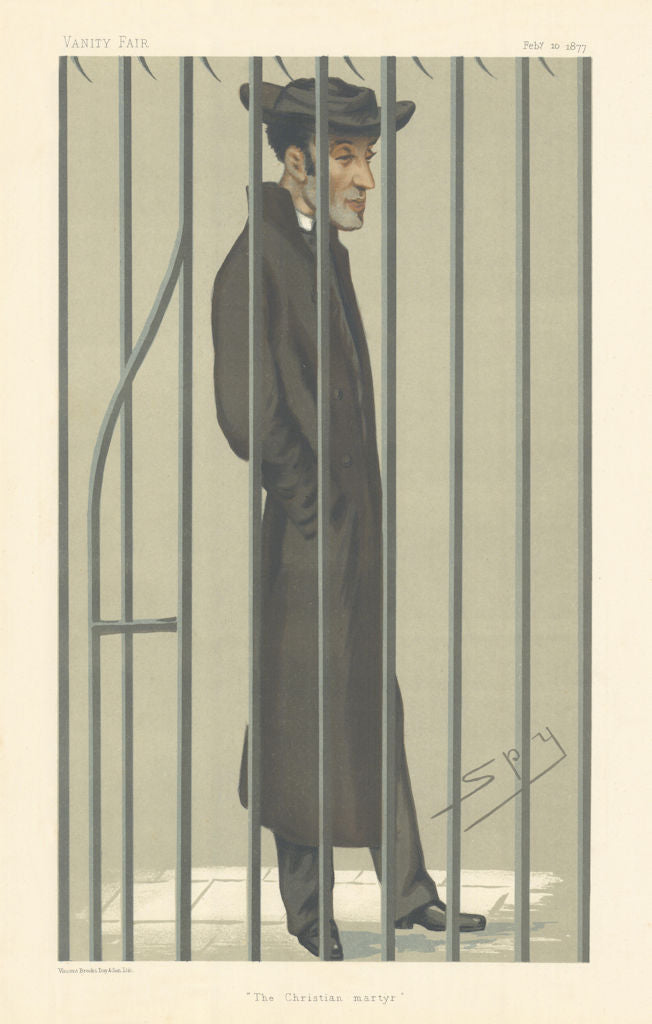 VANITY FAIR SPY CARTOON Reverend Arthur Tooth 'The Christian Martyr' Clergy 1877